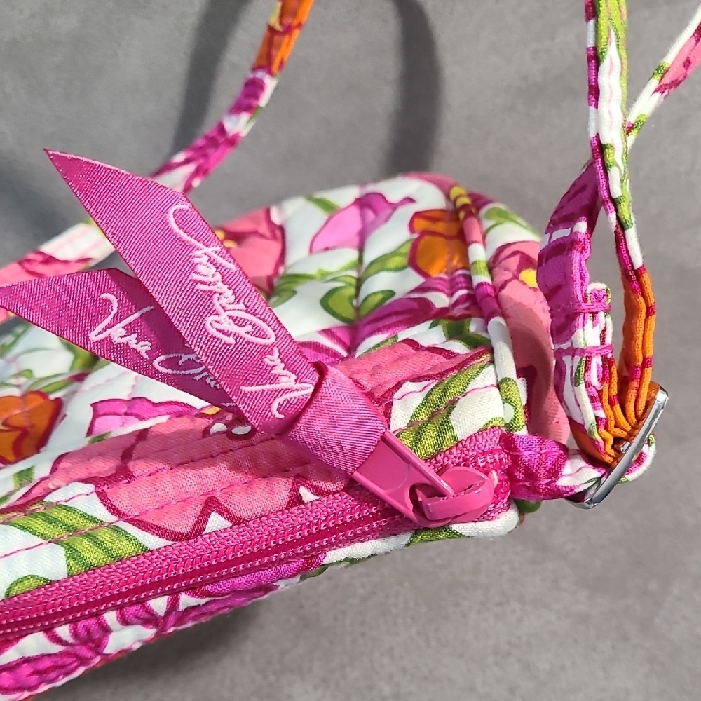 Vera Bradley Pink and Orange‎ Floral Crossbody Bag - Picture 2 of 15